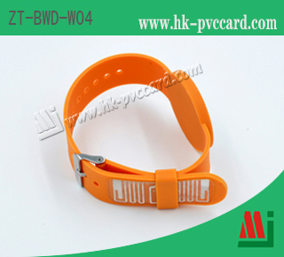 Soft PVC Dual-band RFID wrist band:ZT-BWD-W04