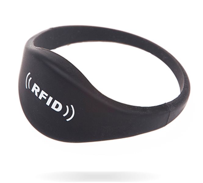 RFID扁圓硅膠腕帶